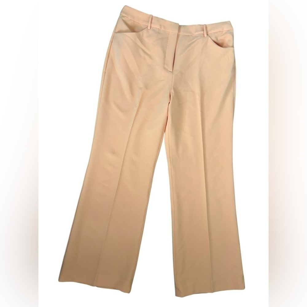 NWT Scoop Light Orange Wide Leg Women's Trousers with Pockets Size XL 16 18 - Picture 4 of 8